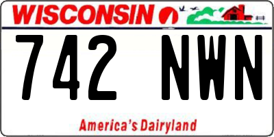 WI license plate 742NWN