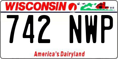 WI license plate 742NWP