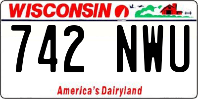 WI license plate 742NWU