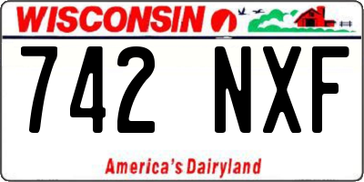 WI license plate 742NXF