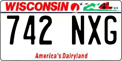 WI license plate 742NXG