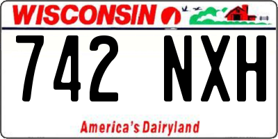 WI license plate 742NXH