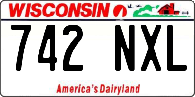 WI license plate 742NXL