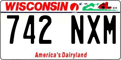 WI license plate 742NXM