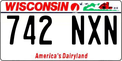 WI license plate 742NXN