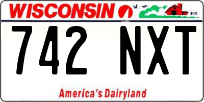 WI license plate 742NXT