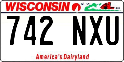 WI license plate 742NXU