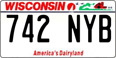 WI license plate 742NYB