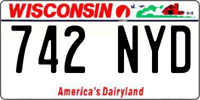 WI license plate 742NYD