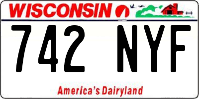 WI license plate 742NYF