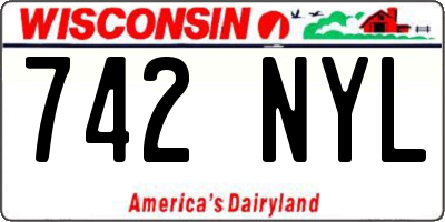 WI license plate 742NYL