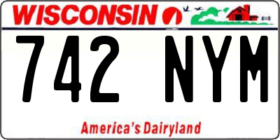 WI license plate 742NYM