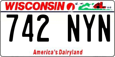 WI license plate 742NYN