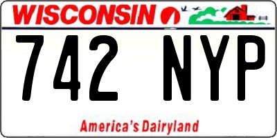 WI license plate 742NYP