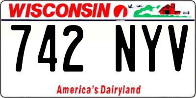 WI license plate 742NYV