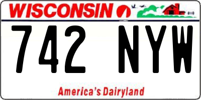 WI license plate 742NYW