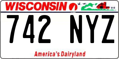 WI license plate 742NYZ