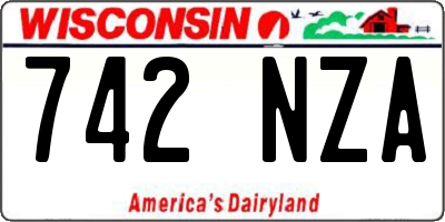 WI license plate 742NZA