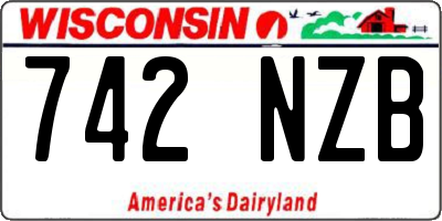 WI license plate 742NZB
