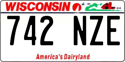 WI license plate 742NZE