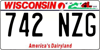 WI license plate 742NZG