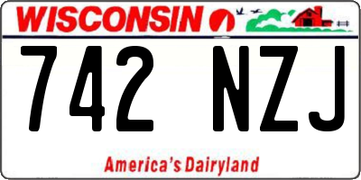 WI license plate 742NZJ