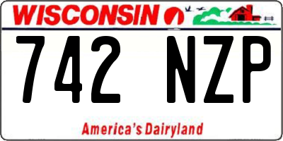 WI license plate 742NZP