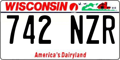WI license plate 742NZR