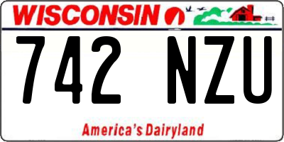 WI license plate 742NZU