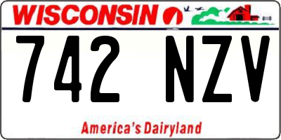 WI license plate 742NZV
