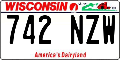 WI license plate 742NZW