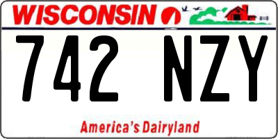 WI license plate 742NZY