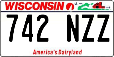 WI license plate 742NZZ
