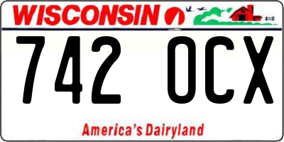 WI license plate 742OCX