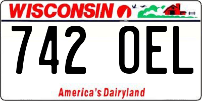 WI license plate 742OEL