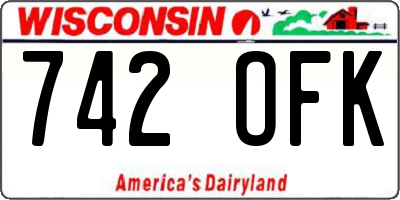 WI license plate 742OFK