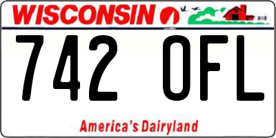 WI license plate 742OFL