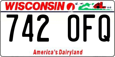 WI license plate 742OFQ