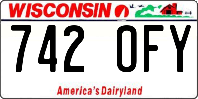 WI license plate 742OFY