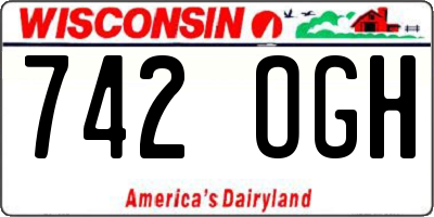 WI license plate 742OGH