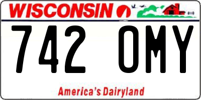 WI license plate 742OMY