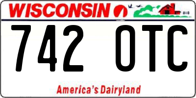 WI license plate 742OTC