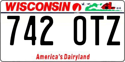 WI license plate 742OTZ