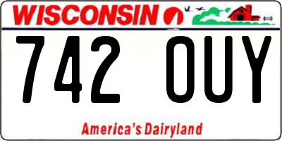 WI license plate 742OUY