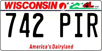 WI license plate 742PIR