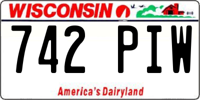 WI license plate 742PIW