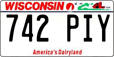 WI license plate 742PIY