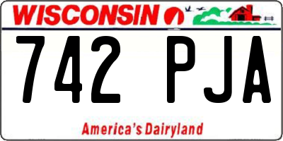 WI license plate 742PJA