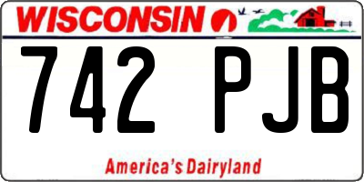 WI license plate 742PJB