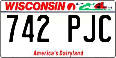 WI license plate 742PJC
